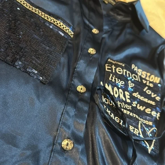 💫Frank Lyman💫 Montreal Design Collection Printed Silk Blouse, EUC, Retails $191 - Picture 12 of 15